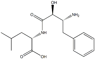 N-[(2S,3R)-4-苯基-3-氨基-2-羟基丁酰]-L-亮氨酸 结构式