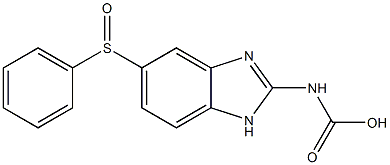 (5-(苯亚磺酰)-1H-苯并咪唑-2-基)氨基甲酸 结构式