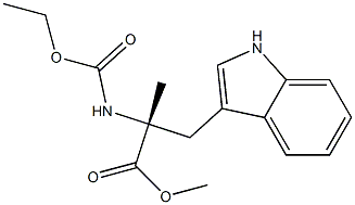 (S)-N-(Ethoxycarbonyl)-a-methyl-D-tryptophan Methyl Ester 结构式