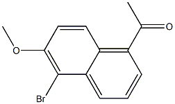 1-(5-Bromo-6-methoxynaphthalen-1-yl)ethanone 结构式