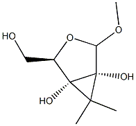 甲基-2,3-异丙叉-Α-D-呋喃核糖 结构式