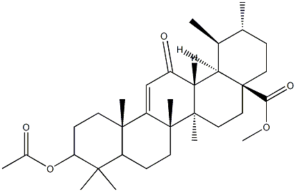 Methyl 3-(acetyloxy)-12-oxours-9(11)-en-28-oate 结构式