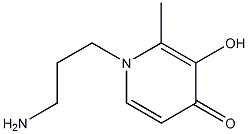 1-(3'-aminopropyl)-3-hydroxy-2-methyl-4-pyridinone 结构式