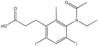 2,4,6-triiodo-3-N-ethylacetylaminophenylpropionic acid 结构式