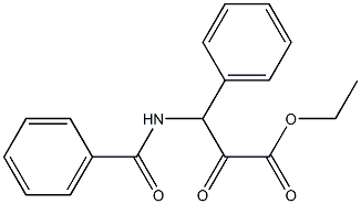 2-keto-3-(N-benzoylamino)-3-phenylpropionic acid ethyl ester 结构式