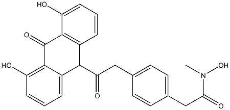 N-hydroxy-N-methyl-4-(2-(4,5-dihydroxy-10-oxo-9,10-dihydroanthracene-9-yl)-2-oxoethyl)phenylacetamide 结构式