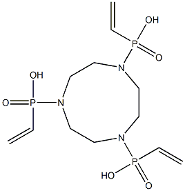 1,4,7-triazacyclononane-1,4,7-tris(methylene methylphosphinic acid) 结构式