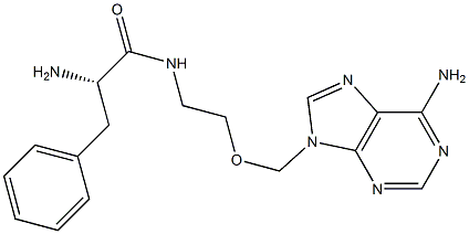 9-((2-phenylalanylamidoethoxy)methyl)adenine 结构式