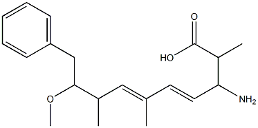 3-amino-9-methoxy-10-phenyl-2,6,8-trimethyldeca-4,6-dienoic acid 结构式