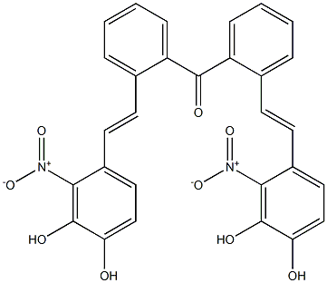 (2-(3,4-dihydroxy-2-nitrophenyl)vinyl)phenyl ketone 结构式