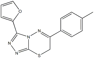 3-(2-furyl)-6-(4-methylphenyl)-7H-1,2,4-triazolo(3,4-b)(1,3,4)thiadiazine 结构式