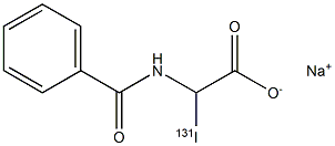 碘[131I]马尿酸钠 结构式