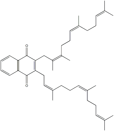 2-METHYL-3-DIFARNESYL-1,4-NAPHTHOQUINONE 结构式