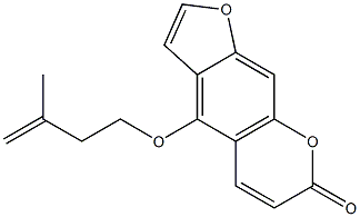 5-ISOPENTENYLOXYPSORALEN 结构式