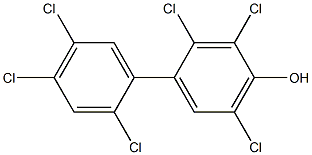 4-HYDROXY-2,2',3,4',5,5'-HEXACHLOROBIPHENYL 结构式