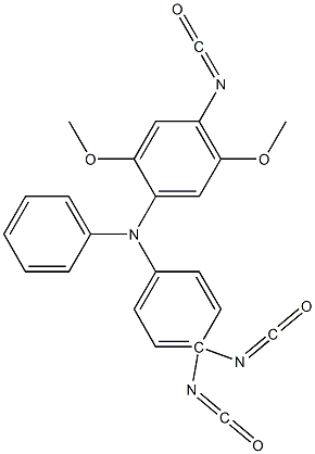 4,4',4'-TRIISOCYANATO-2,5-DIMETHOXYTRIPHENYLAMINE 结构式