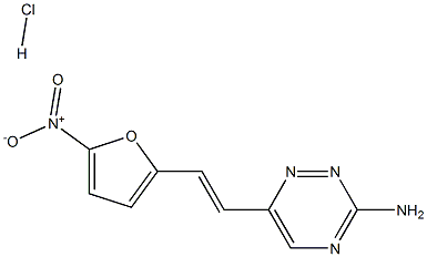 3-AMINO-6-(5-NITRO-2-FURYL-VINYL)-1,2,4-TRIAZINE-HYDRO-CHLORIDE 结构式