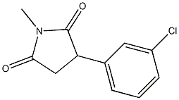 2-(3-CHLOROPHENYL)-N-METHYLSUCCINIMIDE 结构式