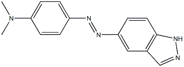 5-(PARA-DIMETHYLAMINOPHENYLAZO)-INDAZOLE 结构式
