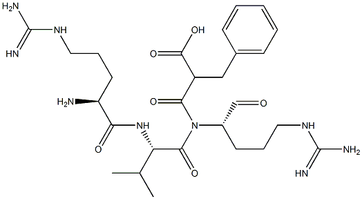 (1-CARBOXY-2-PHENYLETHYL)CARBOMOYL-L-ARGINYL-L-VALYLARGINAL 结构式