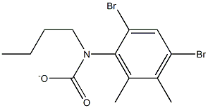 2,4-DIBROMO-5,6-DIMETHYLPHENYL-N-BUTYLCARBAMATE 结构式