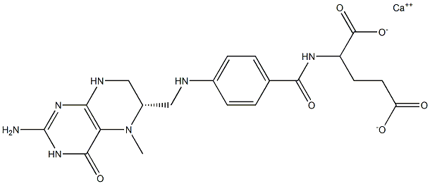 [6S]-5-METHYLTETRAHYDROFOLICACID,CALCIUMSALT 结构式