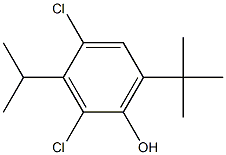 6-TERT-BUTYL-2,4-DICHLORO-3-ISOPROPYLPHENOL 结构式
