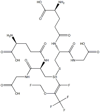 (Z)-S-(1-FLUORO-2-FLUOROMETHOXY-2-(TRIFLUOROMETHYL)VINYL)GLUTATHIONE 结构式