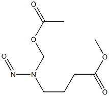 N-(3-METHOXYCARBONYLPROPYL)-N-(1-ACETOXYMETHYL)NITROSAMINE 结构式