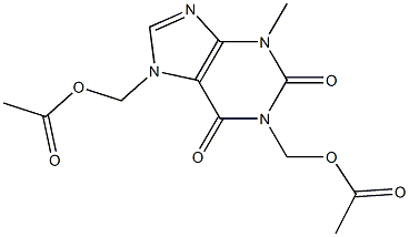 1,7-BIS(ACETOXYMETHYL)-3-METHYLXANTHINE 结构式