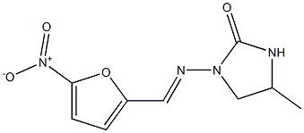 4-METHYL-1-((5-NITROFURFURYLIDIENE)AMINO)-2-IMIDAZOLIDINON. 结构式