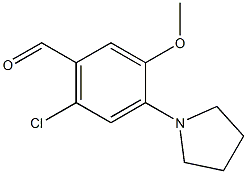 6-CHLORO-3-METHOXY-4-PYRROLIDINE-1-YL-BENZALDEHYDE 结构式