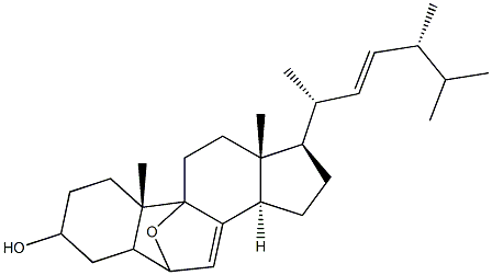 6,9-环氧麦角甾-7,22-二烯-3-醇 结构式