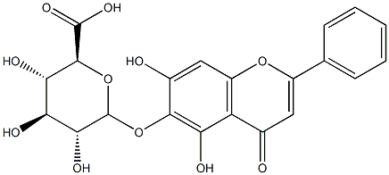 黄芩素-6-葡萄糖苷 结构式