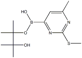 2-METHYLTHIO-6-METHYLPYRIMIDINE-4-BORONIC ACIS PINACOL ESTER 结构式