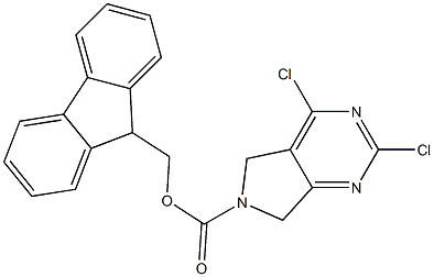 FMOC-2,4-DICHLORO-6,7-DIHYDRO-5H-PYRROLO[3,4-D]PYRIMIDINE 结构式