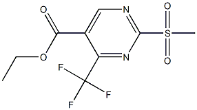 ETHYL 2-(METHYLSULFONYL)-4-(TRIFLUOROMETHYL)PYRIMIDINE-5-CARBOXYLATE 结构式