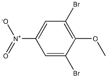 4-硝-2,6-二溴苯基甲基醚 结构式