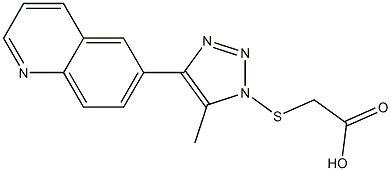 4-METHYL-5-(QUINOLIN-6-YL)TRIAZOLE-3-THIOACETIC ACID 结构式