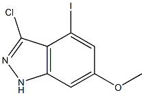 4-IODO-6-METHOXY-3-CHLOROINDAZOLE 结构式