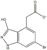 6-BROMO-3-HYDROXYINDAZOLE-4-METHYL CARBOXYLATE 结构式