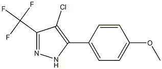 4-CHLORO-5-(4-METHOXYPHENYL)-3-TRIFLUOROMETHYLPYRAZOLE 结构式