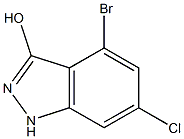 4-BROMO-6-CHLORO-3-HYDROXYINDAZOLE 结构式
