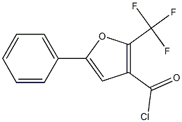5-PHENYL-2-(TRIFLUOROMETHYL)-3-FUROYL CHLORIDE 结构式