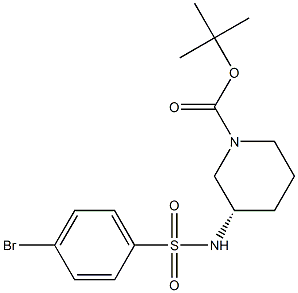(S)-tert-Butyl 3-(4-bromophenylsulfonamido)piperidine-1-carboxylate
 结构式