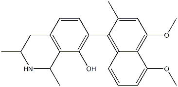 7-(4,5-dimethoxy-2-methyl-naphthalen-1-yl)-1,3-dimethyl-1,2,3,4-tetrahydroisoquinolin-8-ol 结构式