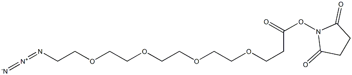 15-Azido-4,7,10,13-tetraoxa-pentadecanoic acid succinimidyl ester 结构式