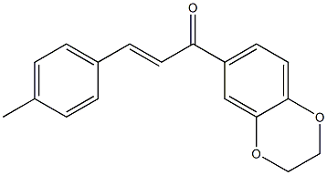 (E)-1-(2,3-dihydrobenzo[b][1,4]dioxin-6-yl)-3-p-tolylprop-2-en-1-one 结构式