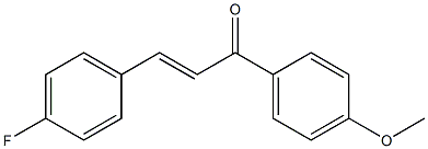 (E)-3-(4-fluorophenyl)-1-(4-methoxyphenyl)prop-2-en-1-one 结构式