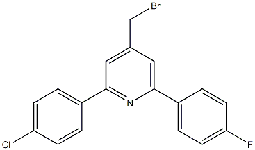 4-(bromomethyl)-2-(4-chlorophenyl)-6-(4-fluorophenyl)pyridine 结构式